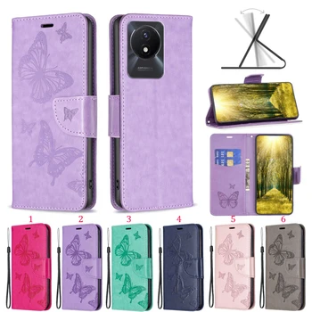 100 шт./лот Чехол для iPhone 14 Pro Max 14 Plus, отделения для карт, кожаный чехол с бабочкой для S23 Ultra, S23 Plus для всех телефонов