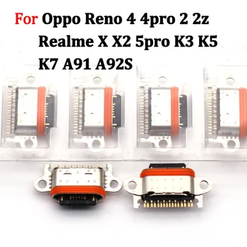 10шт Штекер Micro USB Порт Зарядки Разъем Док-станции Для OPPO Reno 2 2Z Z 4 4Pro 3 3Pro K3 K5 K7 A91 A92S Realme X X2 5Pro