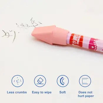 150шт Полезный Цветной ластик с удобной ручкой, приятный на вид, для студентов, портативный карандаш для рисования, широко используемая шляпа-ластик