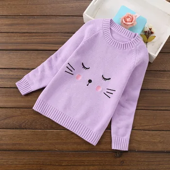 2022 Ins Новые модные детские свитера для девочек 2-6 лет, вязаные свитера, вязаный пуловер, свитер, одежда для девочек