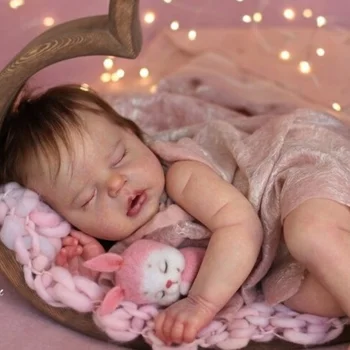 22-дюймовый комплект куклы-Реборн Alexis Sweet Sleeping Baby Girl, мягкие на ощупь неокрашенные детали для куклы своими руками