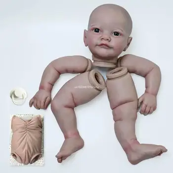 24-дюймовый имитированный ребенок, раскрашенный своими руками для куклы, сделанный из винила, реалистичный младенец, приятный для челнока