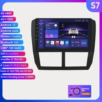 2Din Автомагнитола Android для Subaru Forester 3 SH WRX 2007-2013 Impreza Carplay Авто Стерео Видео Wifi GPS Мультимедийный Плеер