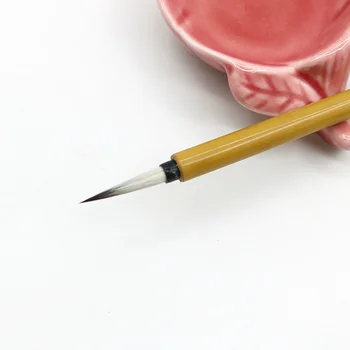 3 шт./компл. Тонкая кисть с крючком, кисть для китайской каллиграфии, ручка с бамбуковым стержнем, Художественная Стационарная кисть для масляной живописи.