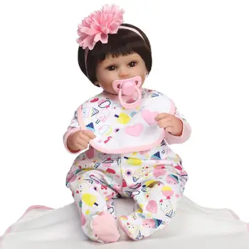 40 см Готовая кукла Bebe Reborn для маленьких девочек Принцесса Мягкое плюшевое тело Силиконовая Кукла-младенец Игрушки Подарок