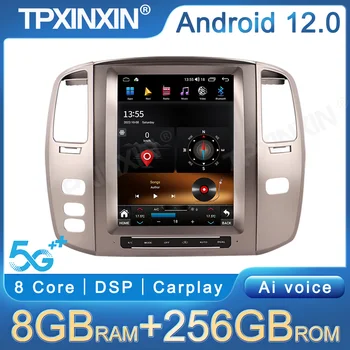 6 + 128 ГБ Автомагнитола для Lexus LX470 Android12 Автомобильная GPS Навигация Стерео Головное Устройство Мультимедийный Плеер Авторадио Беспроводной Carplay DSP