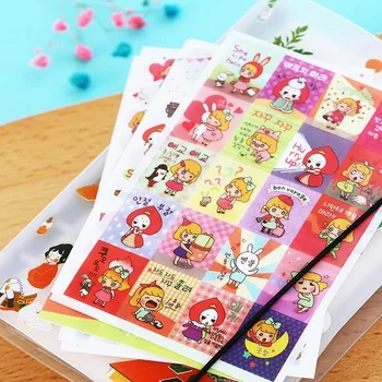 6 листов / упаковка в партии, наклейка для домашних животных серии Kawaii Alice, лидер продаж, наклейки для дневника для учащихся, офисные школьные принадлежности