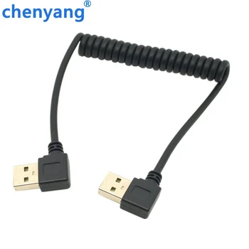 90-Градусный двойной колено USB USB2.0 под прямым углом К USB 2.0 Быстрая зарядка, синхронизация данных, кабель для быстрой зарядки, шнур