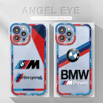 BMW-M3 Автомобильный Логотип Модный Ангел Глаз Прозрачный Чехол Для Телефона Xiaomi Poco M3 X3 X4 NFC Pro GT Pro Для Mi 11 Lite 11T Pro Capa
