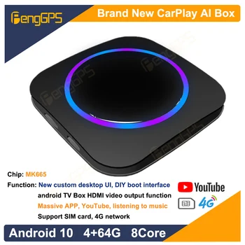 CarPlay Mini Ai Box Android Box USB Wireless CarPlay Wireless Android Auto Apple Carplay CP300 Для VW Honda YouTube 4G LTE GPS