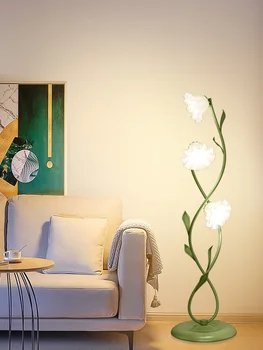 HXL цветочный торшер Гостиная Спальня Кремовый стиль Прикроватные украшения Атмосфера для девочек Настольная лампа