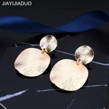 jiayijiaudo 2018, модные женские серьги, Круглые серьги Золотого/Серебряного цвета, прямая поставка