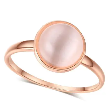MxGxFam Розовые кольца с опалами, ювелирные изделия для женщин, модные украшения из розового золота