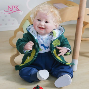 NPK 55 СМ кукла для новорожденного мальчика bebe doll reborn baby светлые волосы ручной работы высококачественная детальная ручная роспись укоренившихся волос