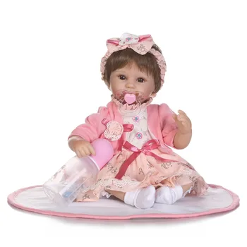 NPKCOLLECTION 2017 новинка 17 дюймов реалистичный Шелкопряд reborn baby мягкая силиконовая виниловая кукла real touch прекрасный новорожденный ребенок