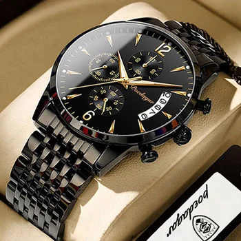 POEDAGAR Оригинальные мужские кварцевые часы, водонепроницаемые, со светящейся датой, спортивные часы для мужчин, лучший бренд, Роскошные мужские наручные часы, Часы