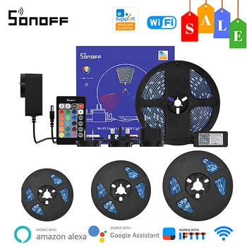 SONOFF L2 / L2 Lite Smart WiFi Светодиодная лента С Регулируемой Яркостью Водонепроницаемая Гибкая RGB Лента Работает Через приложение eWeLink Alexa Google Home