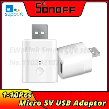 SONOFF Micro 5V USB-адаптер Wifi-розетка Smart Timing Charge Plug Управление приложением eWeLink Работа с Alexa Google Alice Home Assistant