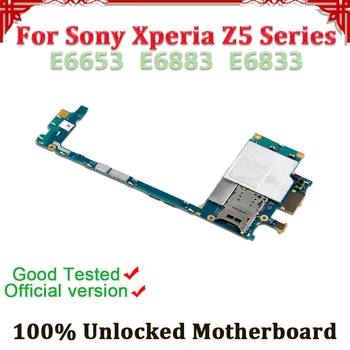 TDHHX 100% Разблокированная Б/У Материнская Плата Logic Board Для Sony Xperia Z5 Z5 Plus E6653 E6883 E6833 Материнская Плата С полноценными чипами