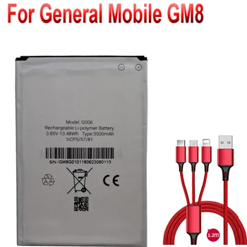 Westrock G006 3500mAh Аккумулятор для General Mobile GM8 Go Dual Cell Phone GM 8 + USB-кабель + toolki