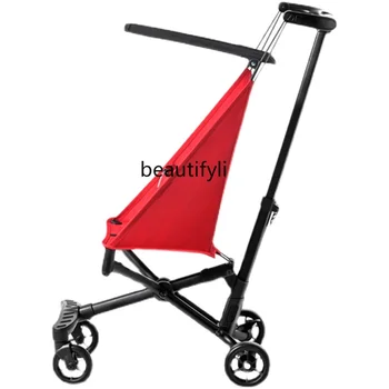 zqUltra-легкая детская коляска, детская прогулочная тележка, легкая складная тележка, простая четырехколесная