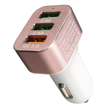 Автомобильное Зарядное устройство DC12-24V USB Dual 2.4A USB-A QC 3.0 С быстрой Температурой зарядки и защитой от короткого замыкания Мини-Автомобильные Зарядные устройства