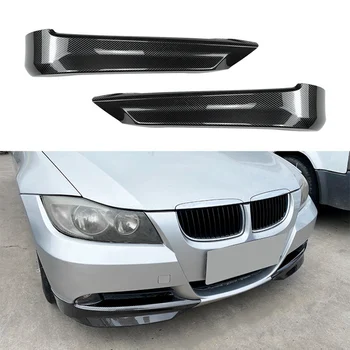 Автомобильный углепластиковый передний бампер, накладка для уголков губ, нижний протектор, сплиттер, спойлер для BMW E90 E91 320I 330I 2005-2008