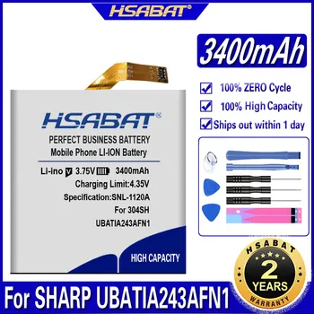 Аккумулятор максимальной емкости HSABAT UBATIA243AFN1 емкостью 3400 мАч для аккумуляторов Sharp Aquos 304SH