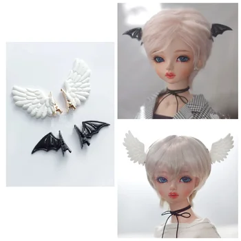 Аксессуары для кукол BJD, подходящие для куклы 1/3 1/4 1/6 размера, с заколкой для волос, головной убор с крыльями ангела и дьявола