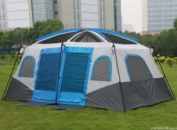 Большая походная палатка на открытом воздухе, Большая семейная палатка на 8 10 12 человек, палатка для вечеринок, Водонепроницаемая палатка для кемпинга, палатки с защитой от ультрафиолета
