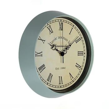 Большие Ретро Настенные часы, металлические Средиземноморские Креативные Бесшумные Часы, Настенный Декор для дома, Современный Винтажный подарок для украшения гостиной