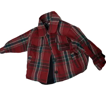 Винтажная куртка дровосека, черно-красное пальто в клетку 
