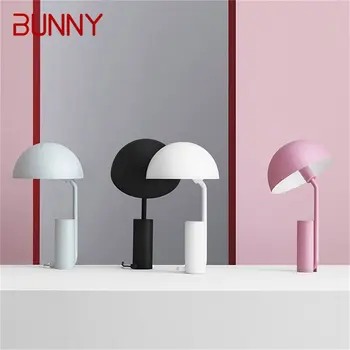 Винтажная настольная лампа BUNNY Nordic, современный креативный дизайн, светодиодная прикроватная лампа для спальни, настольная лампа для девочки, простая для домашнего декора.