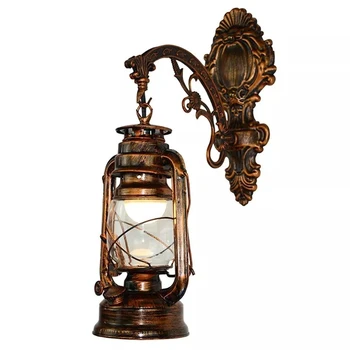 Винтажный светодиодный настенный светильник Barn Lantern Ретро Угольно-масляный настенный светильник в Европейском Античном стиле