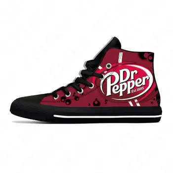 Высокие кроссовки DR Pepper, Мужская и женская повседневная обувь для подростков, парусиновая обувь для бега с 3D принтом, Дышащая легкая обувь для косплея
