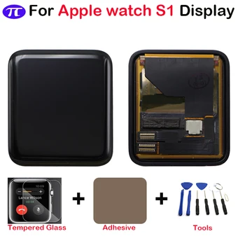 Для Apple Watch Series 1 ЖК-дисплей С Сенсорным экраном Digitizer 38 мм/42 мм Замена Pantalla Для Apple Watch S LCD + Закаленное Стекло