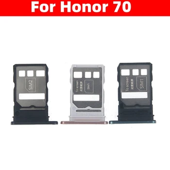 Для Honor 70 Honor70 Лоток для двух Sim-карт Держатель Sim-карты Слот для Sim-карты SD Держатель лотка Запасные части для смартфонов