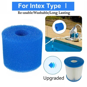 Для Intex Тип I/II/VI/D Моющийся Фильтр Для Бассейна Губка Многоразовый Очиститель Пены Картридж Для Фильтра Для Ванны Садовые Аксессуары