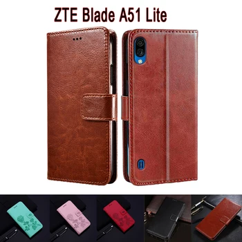 Для Саппу ZTE Blade A51 Чехол для телефона ZTE A51 Lite Чехол-книжка с откидной крышкой и подставкой для магнитных карт для ZTE Blade A51 Lite Etui