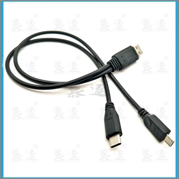 Кабель Micro USB Type C 2 в 1 для Samsung Xiaomi, кабель для быстрой зарядки мобильного телефона Android, кабель Microusb USB C для Huawei
