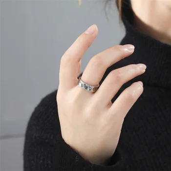 кольцо из нержавеющей стали серебристого цвета 6 мм для женщин, мужчин, пары Kpop, кольца для влюбленных, Аксессуары для снятия стресса, ювелирные изделия, Тренд 2023