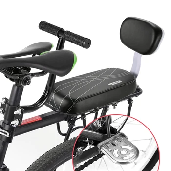 Комплект сидений для детского велосипеда с мягкой спинкой и раструбом, подставка для ног, ручка для переноски для детей