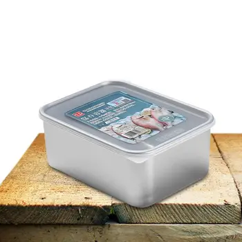 Контейнер для приготовления еды Металлические ланч-боксы помещаются в рабочие и школьные сумки и рюкзаки Контейнеры для еды для холодильника с морозильной камерой и кухни