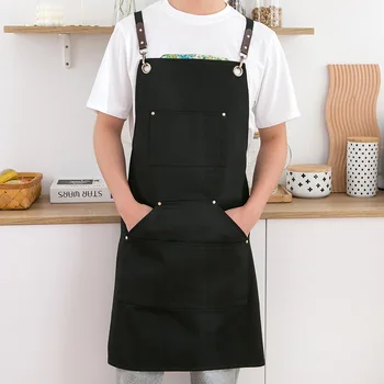 Корейский модный фартук С логотипом домашней кухни, готовки, ресторана, кафе, Мужской и Женский рабочий фартук