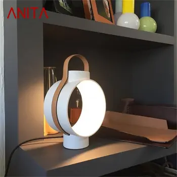 Креативная настольная лампа ANITA в форме барабана, современный настольный светильник для дома, украшения детской спальни