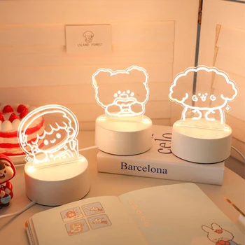 Креативная светодиодная ночная доска для заметок, Перезаписываемая доска объявлений с теплым мягким светом, ночная лампа с питанием от USB, праздничный подарок для детей