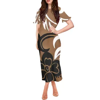 Летнее женское милое сексуальное платье с расклешенными рукавами, подчеркивающее фигуру, роскошное платье с короткими рукавами на заказ для вечеринок