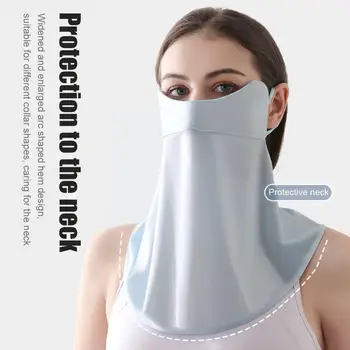 Летние солнцезащитные маски из ледяного шелка, Женские, Мужские, Быстросохнущие, для шеи, Дышащий Шарф, для защиты ушей, повязка на голову Han A8D3