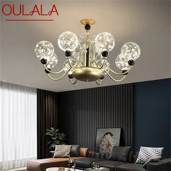 Люстры OULALA Освещают современную светодиодную подвесную лампу в виде ветки, цветочный домашний светильник для украшения гостиной