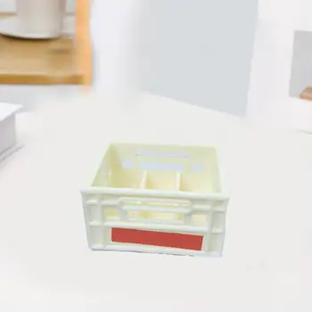 Маленькая мини-модель органайзера 6шт, миниатюрная пивная коробка с гладкой поверхностью, миниатюрное украшение для пивной коробки Food Play высокого качества